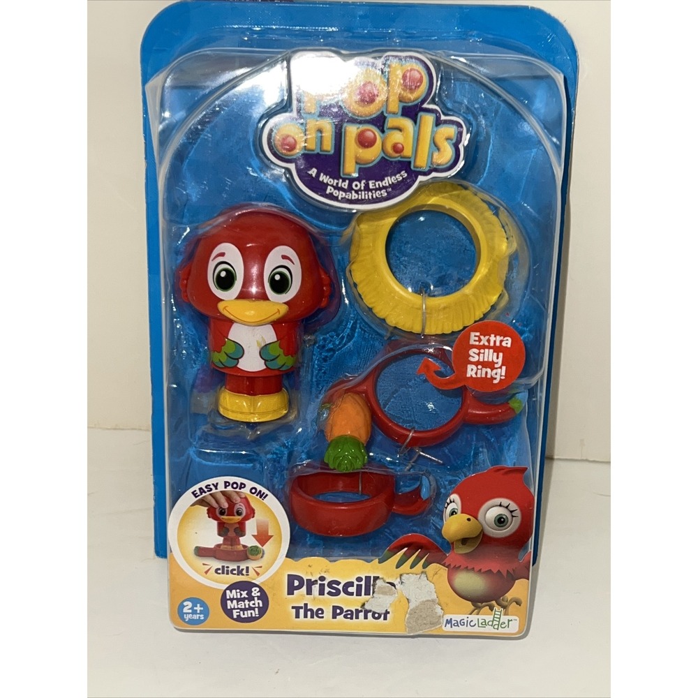 Pop on Pals Priscilla The Parrot Mix & Match Fun Toy Figure Spin Master New‎ A6